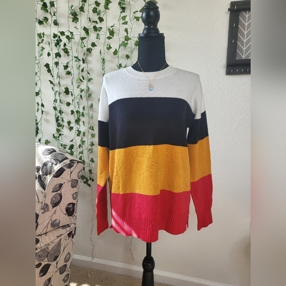 💚HP💚NWOT French Connection Babysoft Stripe Crew Neck Jumper Sweater - Picture 2 of 6